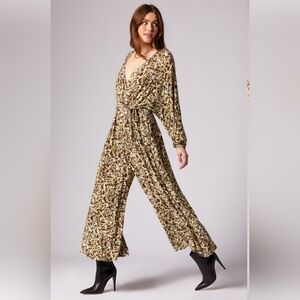 Joie Rhodes Printed Wide Leg Jumpsuit -Size S